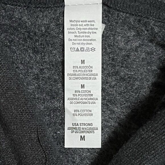 Bella + Canvas It’s COOL TO CARE Hoodie Sweater Men’s M Gray Fleece Sweatshirt - Picture 8 of 12